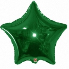 Шар (18''/46 см) Звезда, Зеленый